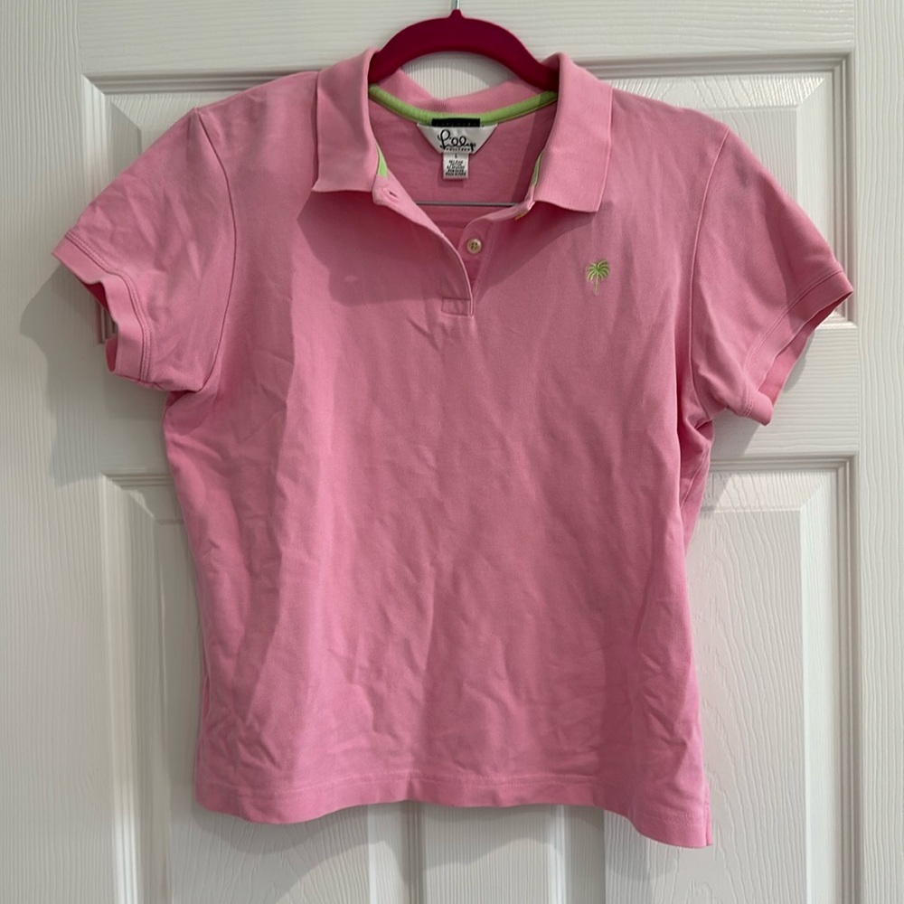 Lilly Pulitzer white label polo top